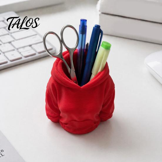 Multifunktionale Schreibtisch-Aufbewahrungstasse 3D-gedruckter Kapuzenpullover Stifthalter, Damen Kapuzenpullover Bleistift-Organizer-Behälter, Schreibwarenbox für Zuhause Büro Kinder