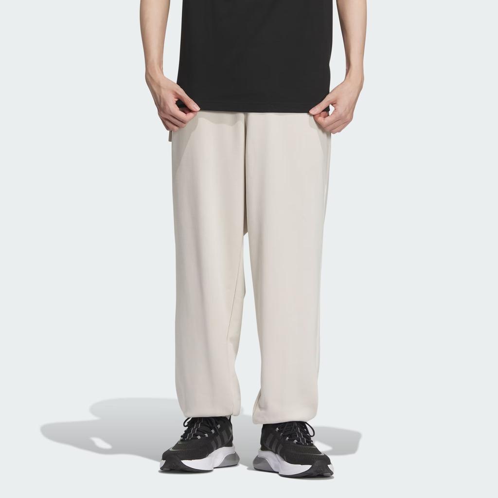 adidas Logo Pants Solid Color Logo Thickened Cuffed Loose Knit Sports Pants Unisex Pants Phosphor-Brown IV7588