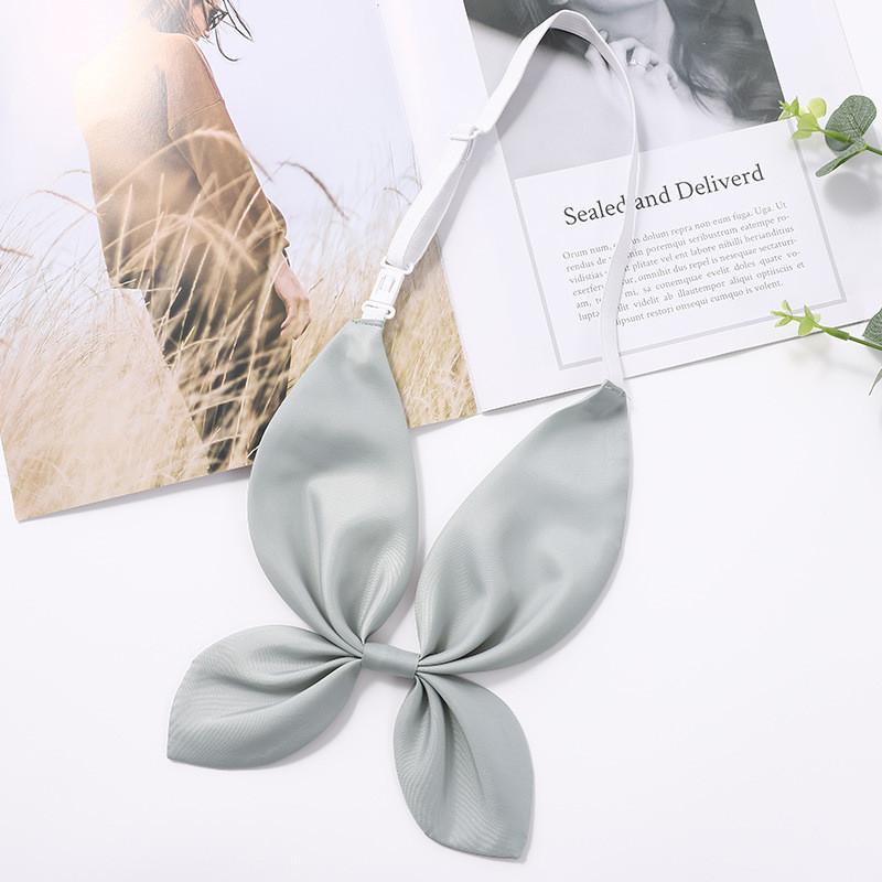 Solid Color Rabbit Ear Shape Butterfly Bow Tie Student Uniform Accessories