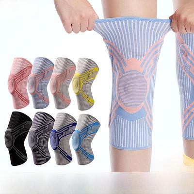 Men's Silicone Knee Pads - Sports Protection for Running, Fitness, Basketball, Skipping; Warm Compression with Patellar Support.