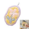 Highly Absorbent Floral Hand Towel Gentle Plush Fabric Hanging Towel Quick Drying For Sensitive Skin Households