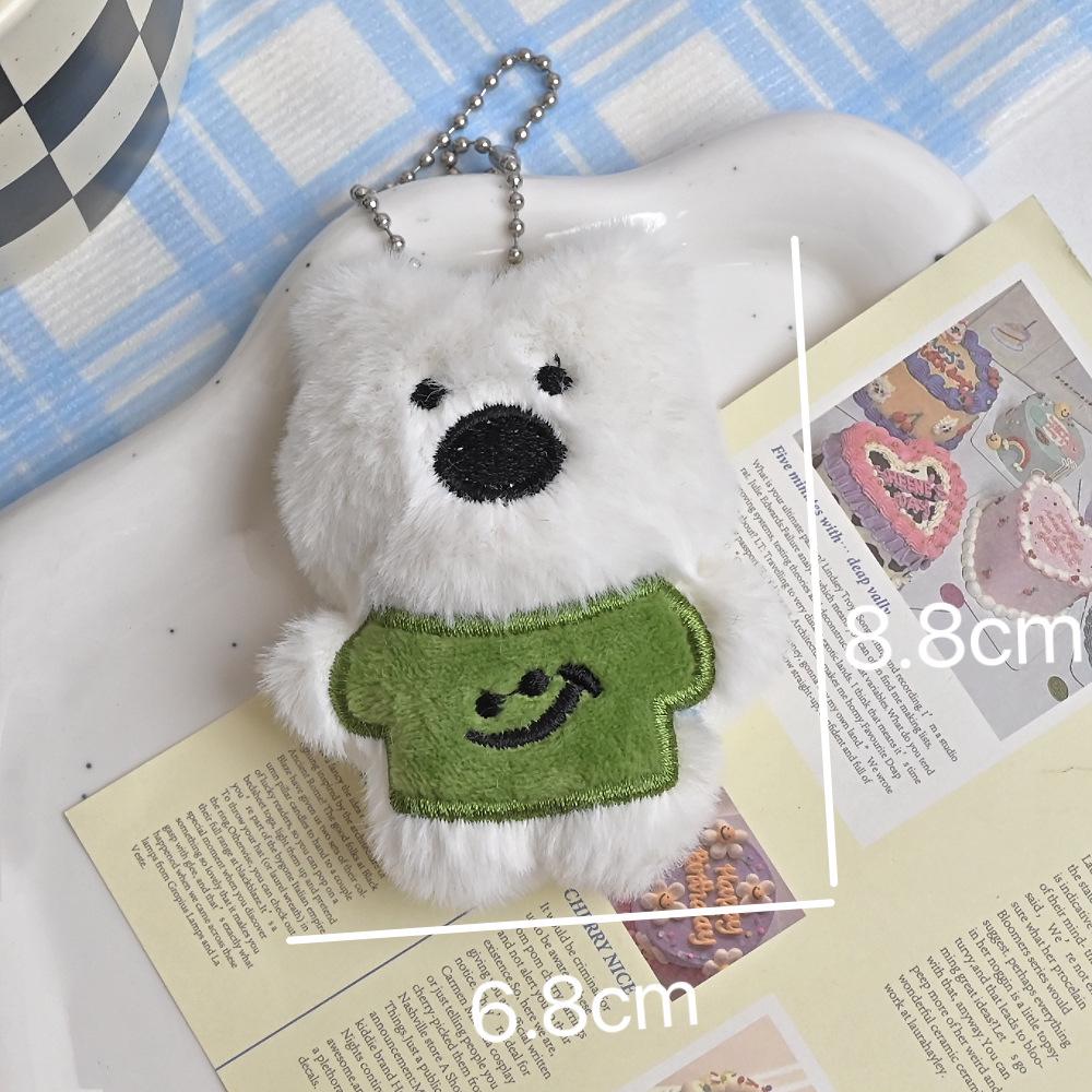 Creative Cartoon West Highland Puppy Plush Pendant - Cute Accessory for Bags or Gifts.