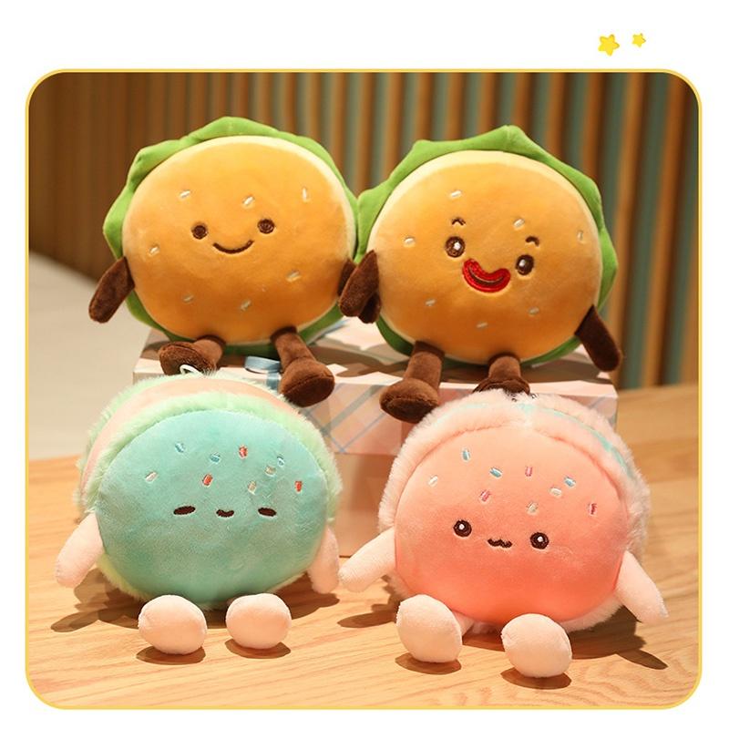 Hamburger Plush Toy With Pp Cotton Soft Filling For Kids Gift And Cozy Hand Warmer