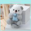 Sea Otter Plush Toy With Pp Cotton Filling Long Fur Stuffed Animal Keychain For Kids