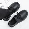 Fashion Leather Shoes Spring Men Platform British Brand Casual Retro Loafers Height Increasing Trend Black Formal Shoes
