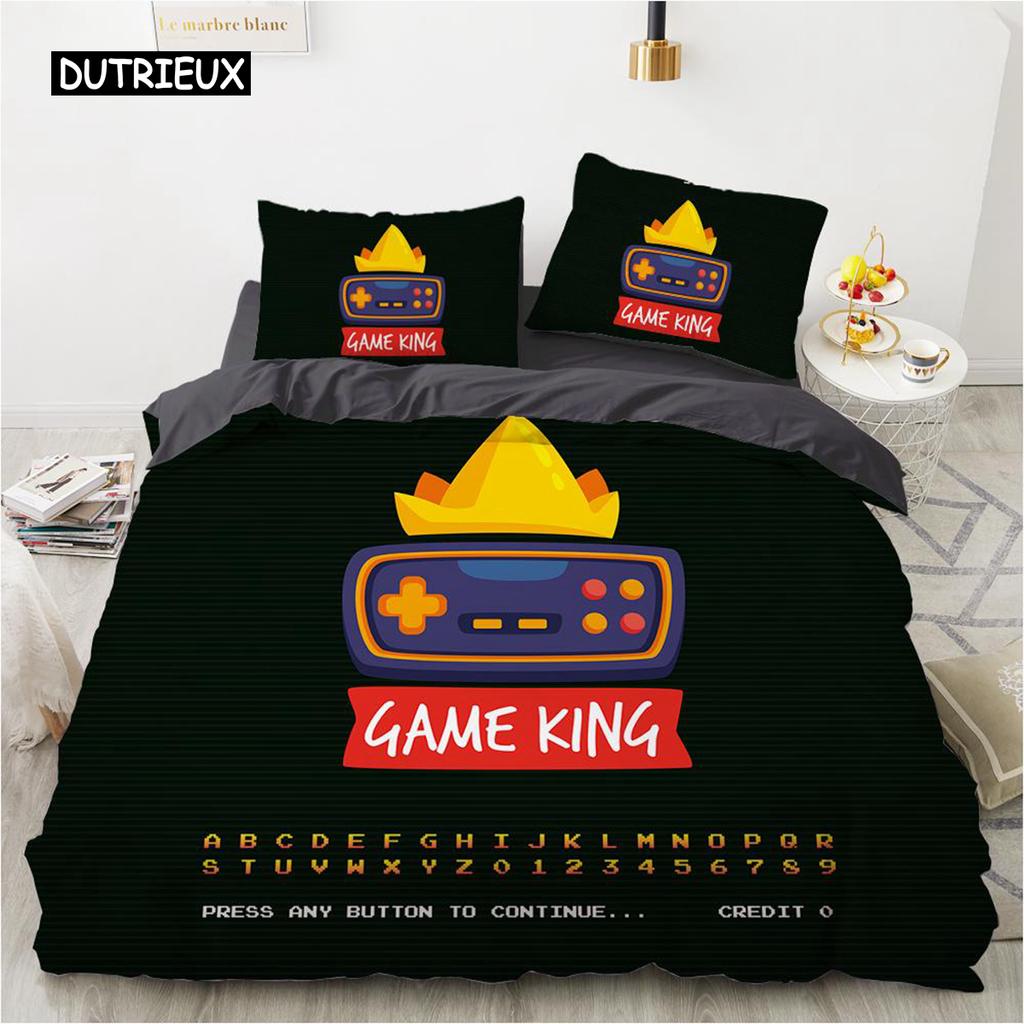 Zestaw poszwy na kołdrę do gry Mikrofibra Kolorowy nadruk gamepada Zestaw pościeli Chłopcy Nastolatki Gra wideo Gamepad Graj wszędzie Poszwa na kołdrę