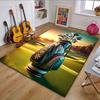 Luxury Golf Bag with Clubs On Sunset Field Patterned Carpet, Non Slip Mat Suitable for Living Room and Bedroom Sofas