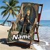 Custom Name Personalized Final Fantasy Print Beach Towel, for Trip Camping Beach Party Home Decor, Birthday Gift for Family & Friends