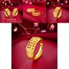 Stylish Geometric Abacus Open Ring Beautiful Brass Gold Plated Vintage Ring For Women