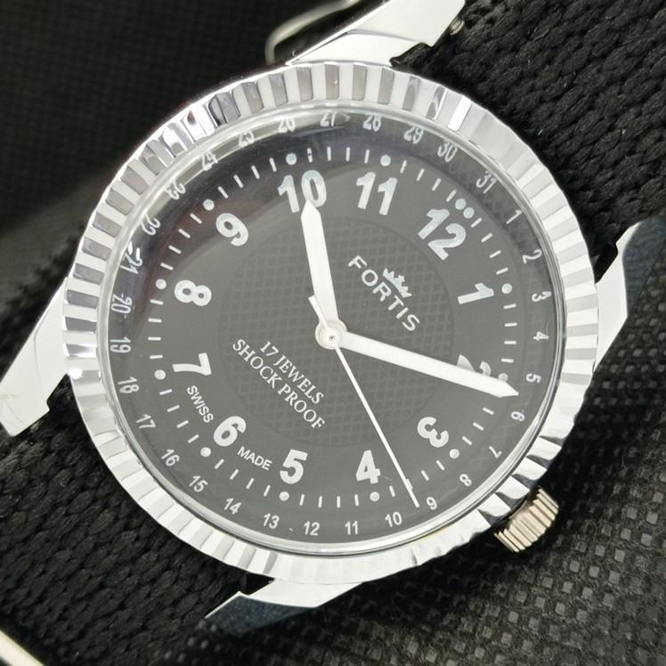 

REFURBISHED FORTIS WINDING SWISS MENS WRIST BLACK WATCH 622c-a416904-2 lot622c-a416904
