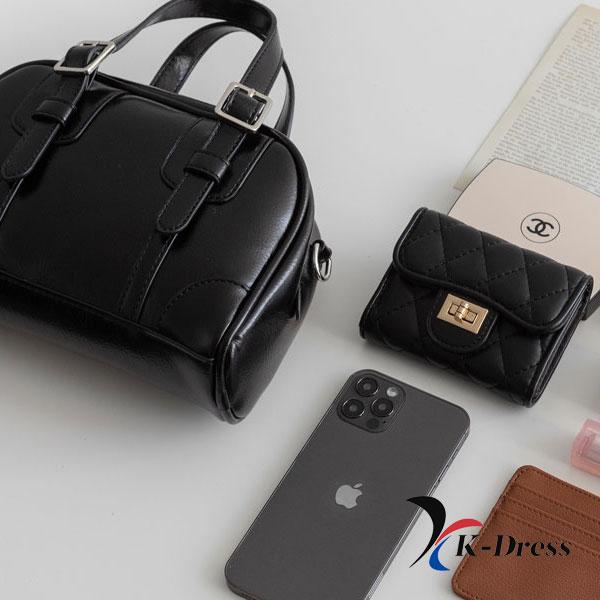 Mini-Umhängetasche „Boston“ mit zwei Schnallen (2 Farbe)