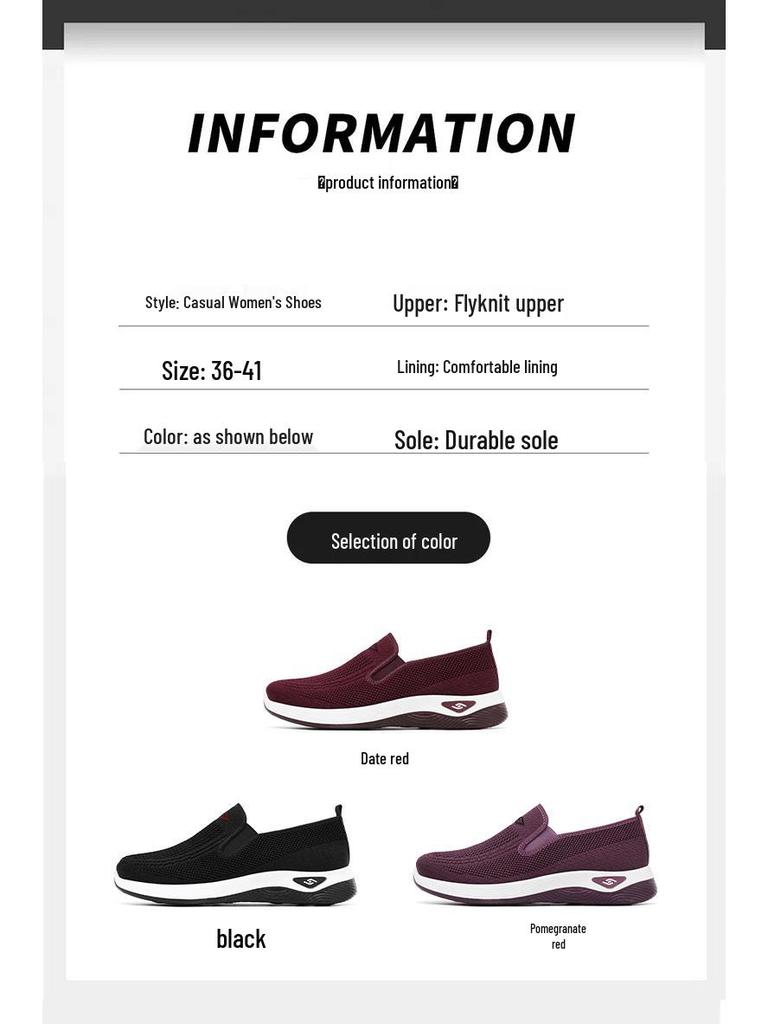 Women's 2025 Autumn Breathable Lightweight Non-Slip Cloth Shoes for Middle-Aged & Elderly Mothers