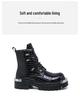 Men's Retro British Style High-Top Martin Boots - Autumn/Winter Thick-Soled Fashionable Large Size Shoes