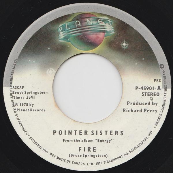 

7-дюймовая пластинка POINTER SISTERS - Fire P45901 Planet 1978 Канада Рок Б/У