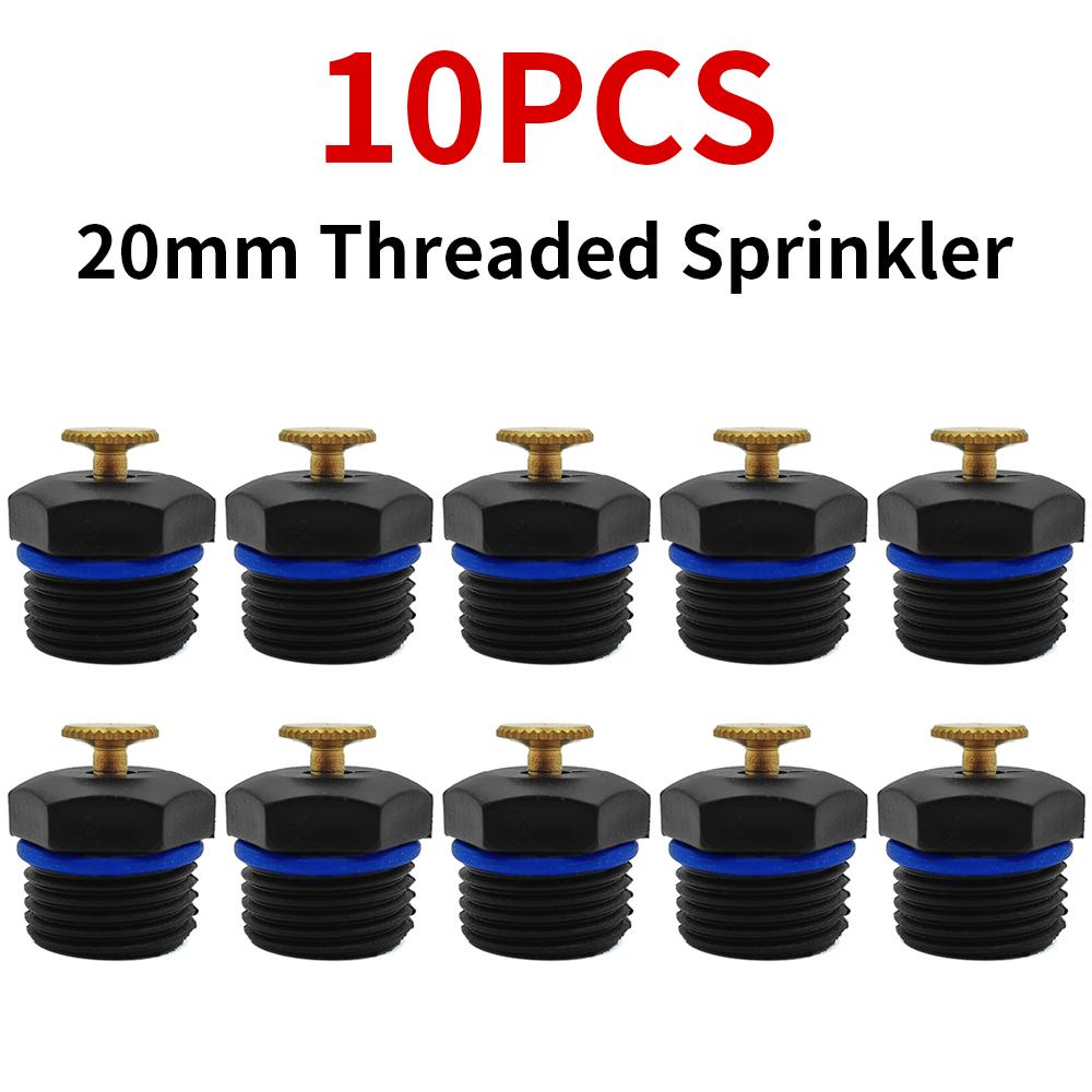 WUJIE 5PCS 20mm Adjustable Watering Sprinkler 1/2'' Thread Spray Nozzle Garden Lawn Drip Irrigation System Kit Home Garden Tools