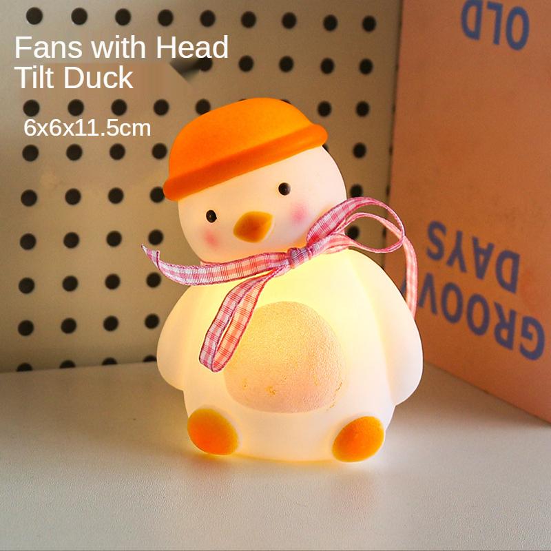 Inclined Duck Night Light Cute Girl Bedroom Decoration Atmosphere Lamp Ins Wind Rabbit Lamp Room Desktop Duck Decoration Lampn