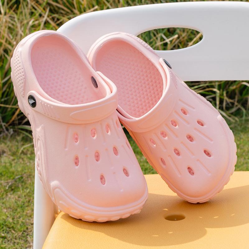 

Детские дырявые туфли среднего и большого размера, детские увеличивающие рост повседневные тапочки с мягкой подошвой для мальчиков и девочек, уличные нескользящие сандалии летние 41 розовый