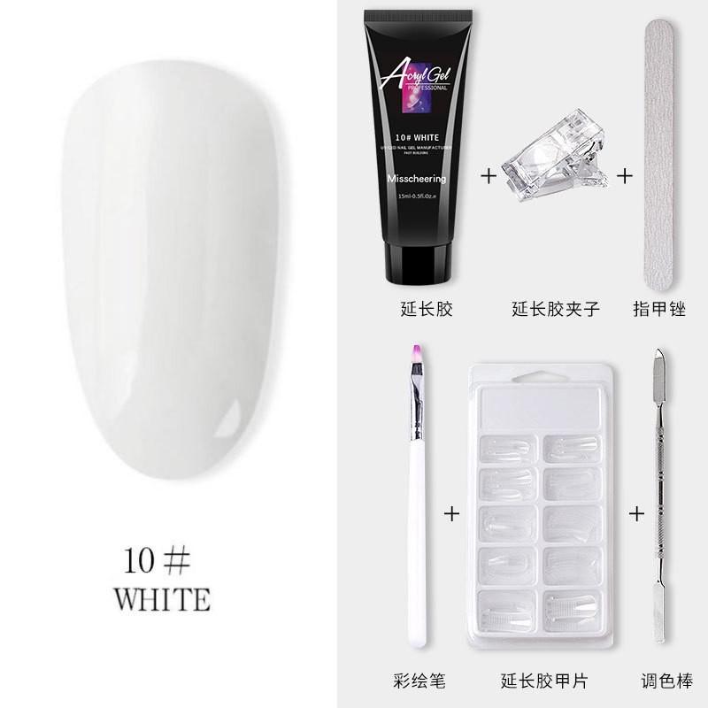 Painless Extension Glue Nail Art Paper Free Tray Quick Extension Crystal Nail Mold Painless Crystal Glue Set
