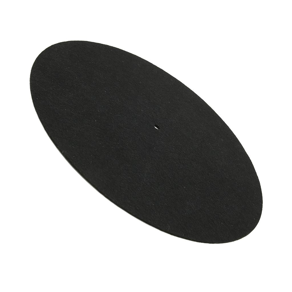 Turntable Slipmat Wool Mat Prevent Vibration Slip Static Record Platter Mat Black Mat for LP Vinyl Record Player