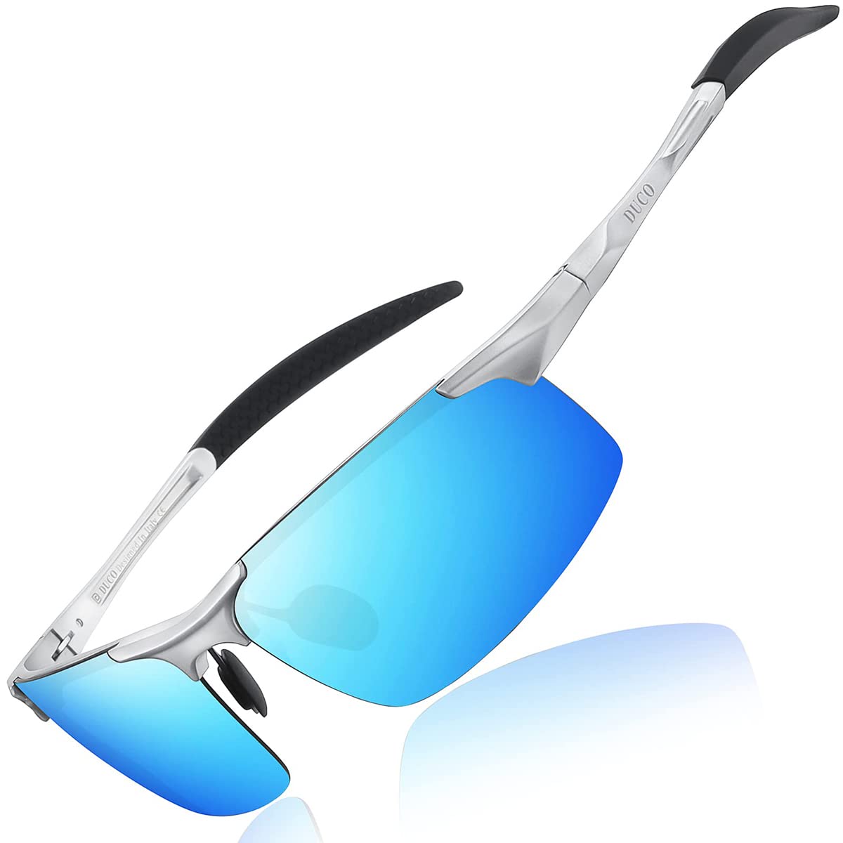 

DUCO Polarized Sports Sunglasses with UV400 Made of for and Golf Men s Protection, AL-MG Alloy, Ultra-Lightweight, Driving, Cycling, Fishing, Running,