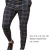 Men Pants Plaid Slim Spring Autumn Mid-rise Checkered Pattern Pencil Pants for Daily Wear