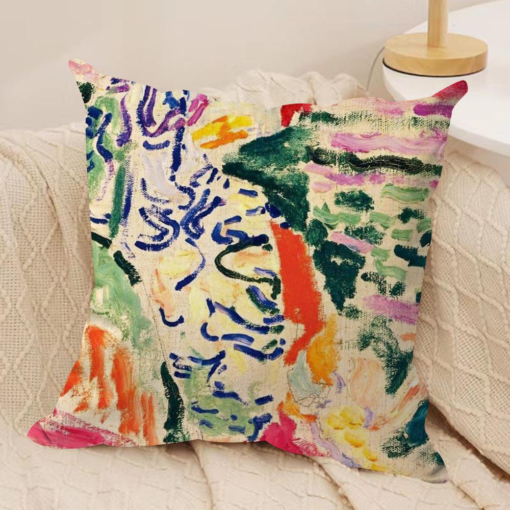 H-Henri M-Matisse Painting Cushion Cover Soft Plush Double-Sided Printed Sofa Pillow Cushion Cover | Cozy All-Season Decor Gift