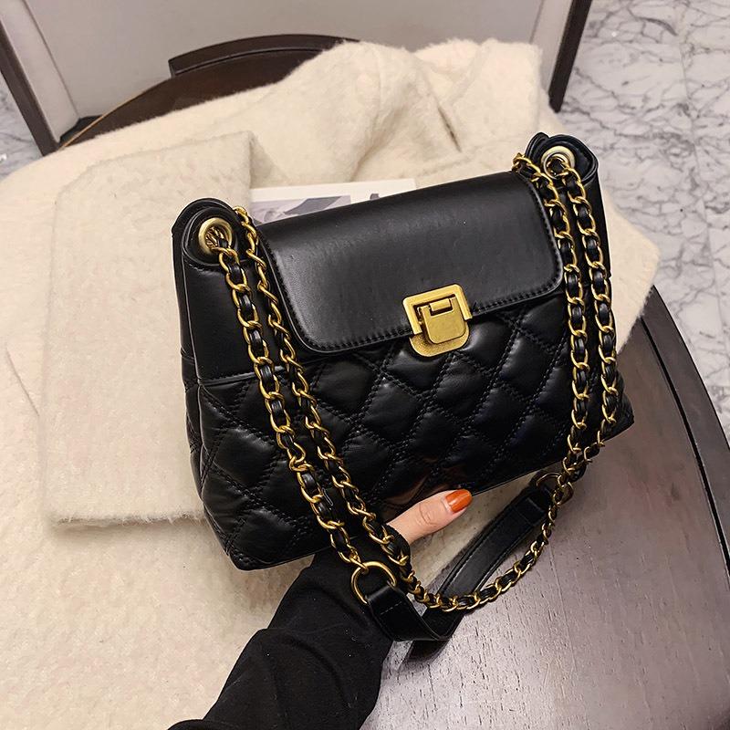 Rautenmuster Kette kleine Tasche Damentasche neu trendige Mode vielseitige Umhängetasche Damen Schulter Achseltasche