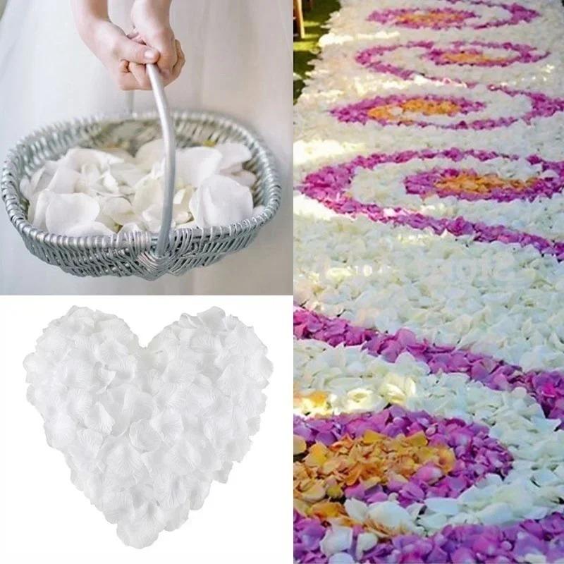 100PCS/Bag Bulk Non-woven Rose Petals Wedding Simulation Petals Valentine's Day Proposal Scene Decoration Fake Flower Wholesale