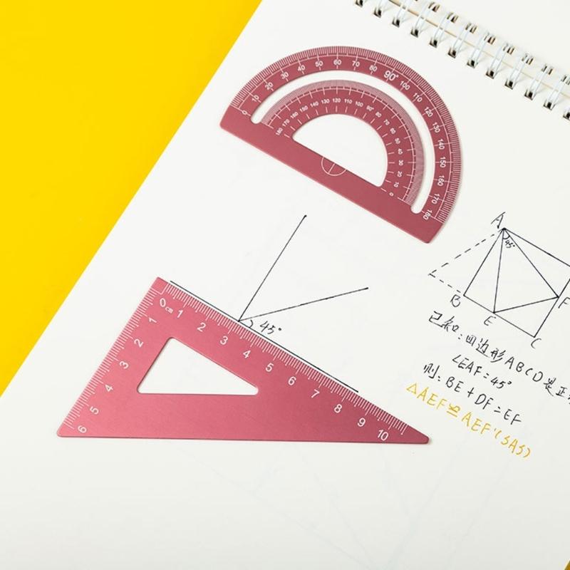 Durabled Aluminum Mathematics Rulers Set 4 Piece Set for Student and Professional