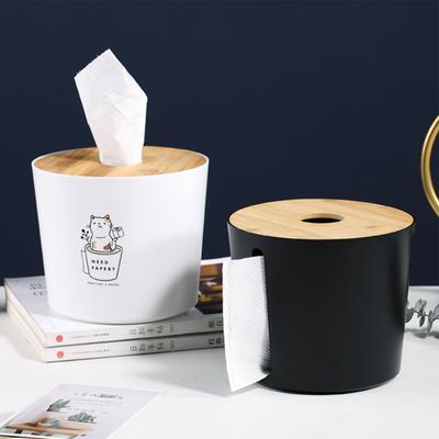 Serviettenbox mit großer Kapazität, weit verbreitete Aufbewahrungsbox aus Kunststoff für Rollenpapier und Taschentücher für zu Hause