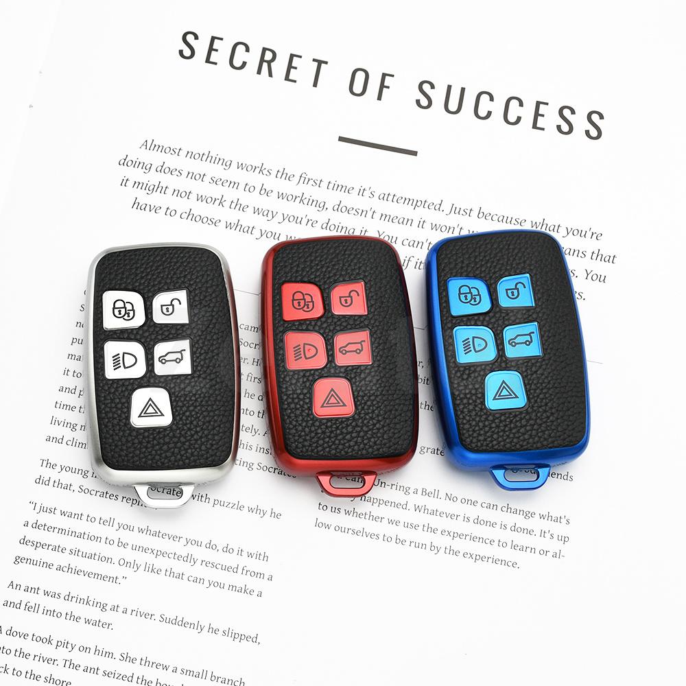 Tpu Leather Auto Shell Fob Holder For Land Rover Discovery 3 4 Elander 2 Evoque Range Rover Sport Car Key Case Cover Accessories