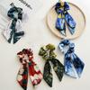 Niche Design Bow Oil Painting Ponytail Hair Tie & Headband for Women