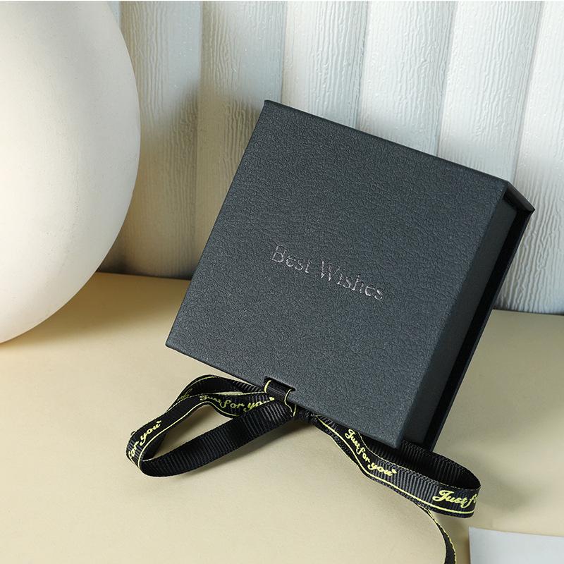 In Stock Bow Ribbon Flip-top Book-shaped Jewelry Box for Necklace, Ring, Earrings