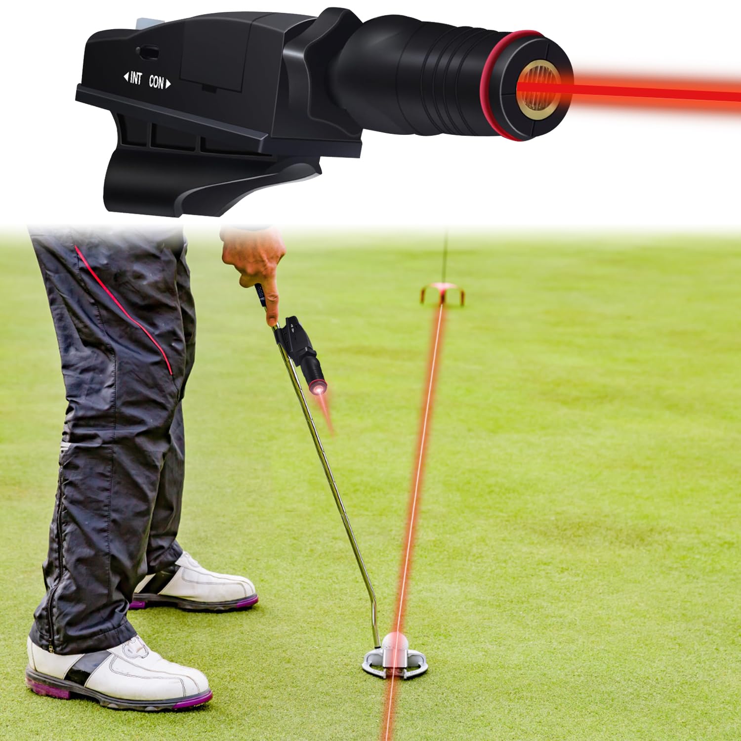

MAZEL Golf Putting Practice Aid, Laser Coach Putting Practice Device for Indoor Practice