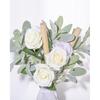 6pcs Artificial Lambs Ear Stems,14" Flocked Sage Leaves Plants for Wedding Party Home Decor (Flocked Green)