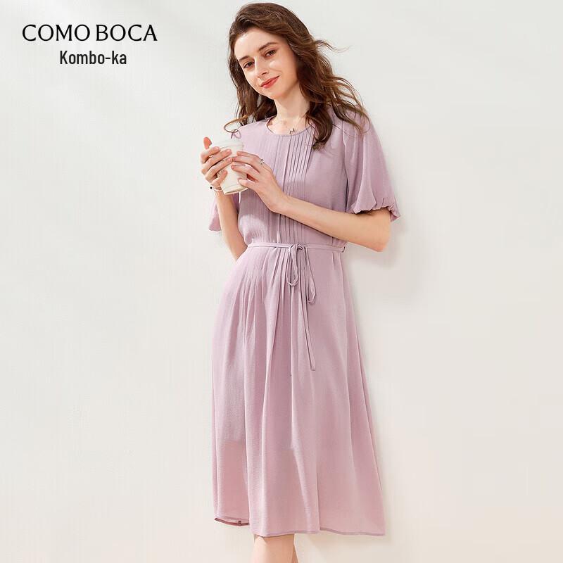 Kemen Boca Women s Spring/Summer Mulberry Silk Short-Sleeve Dress L