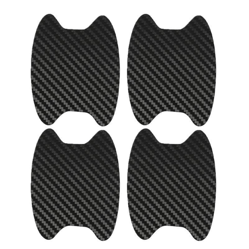 4pcs Carbon Fiber Car Door Handle Protective Stickers - A Style