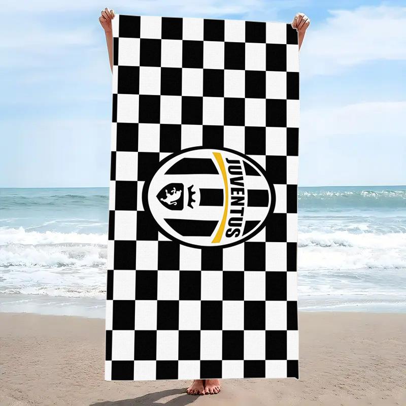 Juventus FC Print Beach Towel, Large Soft Quick Dry Towel for Beach Camping Swimming