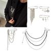 Elegant Brooch Pin Featuring Tassels and Chain Detail Decorated by Imitation Pearls for Personalizing Garments