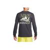Nike Sportswear Graphic Print Retro Crew Neck Long Sleeve T-Shirt Men Tops Coal-Black FD1340-060