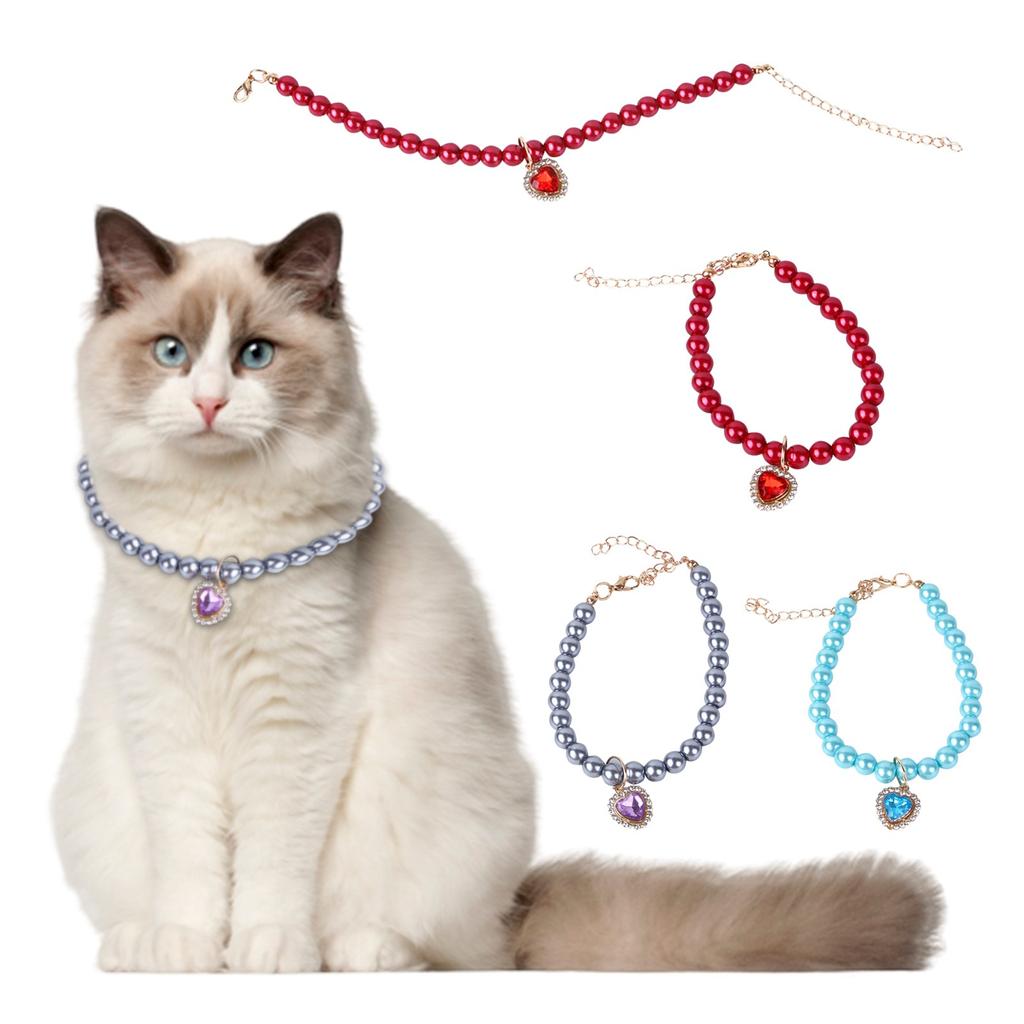 Dog Pearl Collar And Pet Pearl Necklace Set Pearl Collar