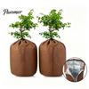 Reusable Winter Garden Fabric Flower Pot Insulation Cover, Planter Wrap with Drawstring, Oxford Anti Freeze Protection for Saplings Frost Outdoor