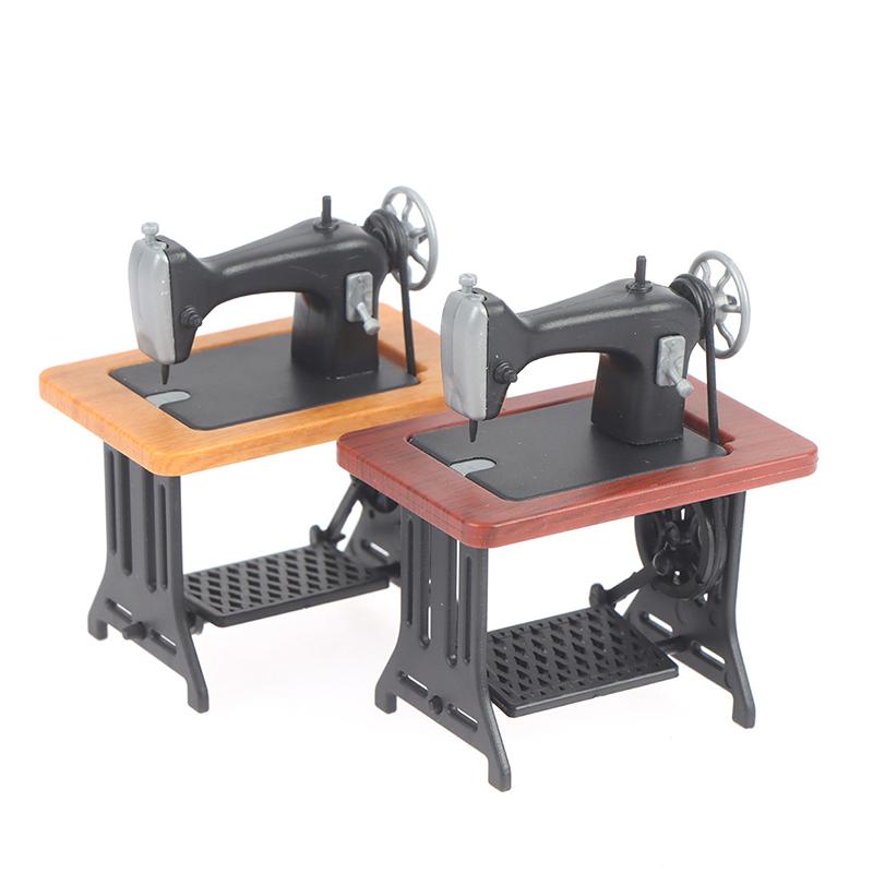 1:12 Dollhouse Miniature Sewing Machine Model Doll Furniture Decor Toy
