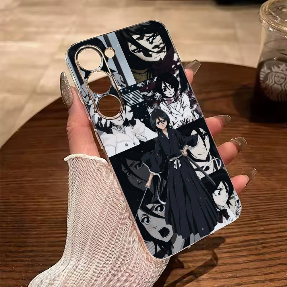 B-Bleach- Anime- Rukia- Kuchiki Clear Phone Case for Samsung Galaxy A71, A70, A52, A51, A40, A30