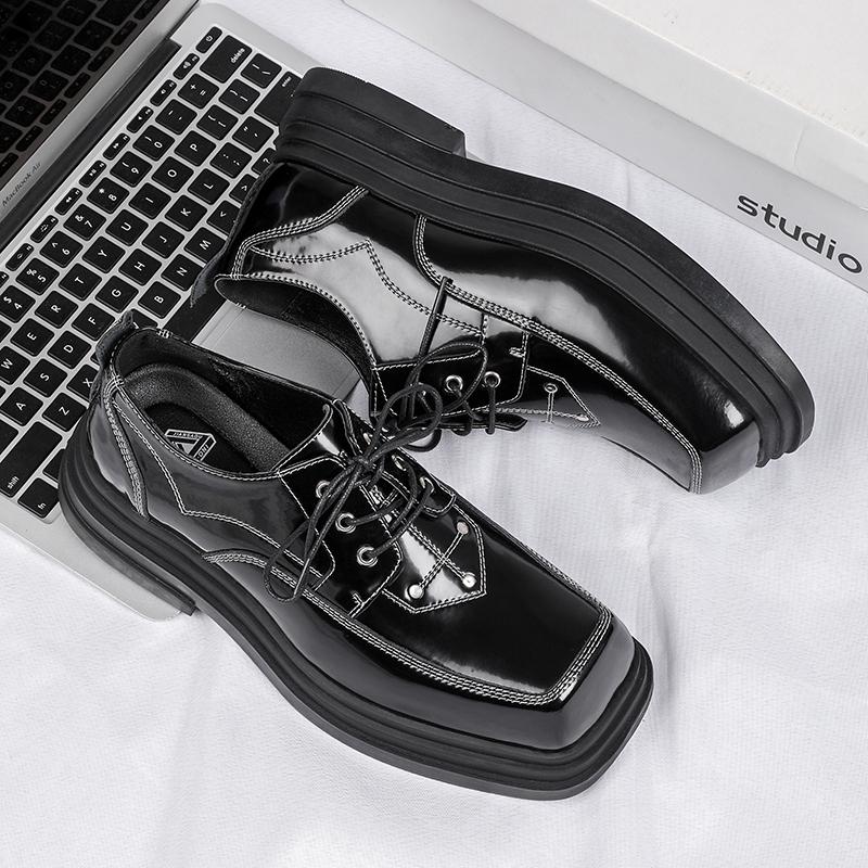 Luxury Brand Man Genuine Leather Casual Tooling Shoes Male Outdoor Antiskid Lace Up Oxfords Shoe British Comfy Thick Bottom Shoe