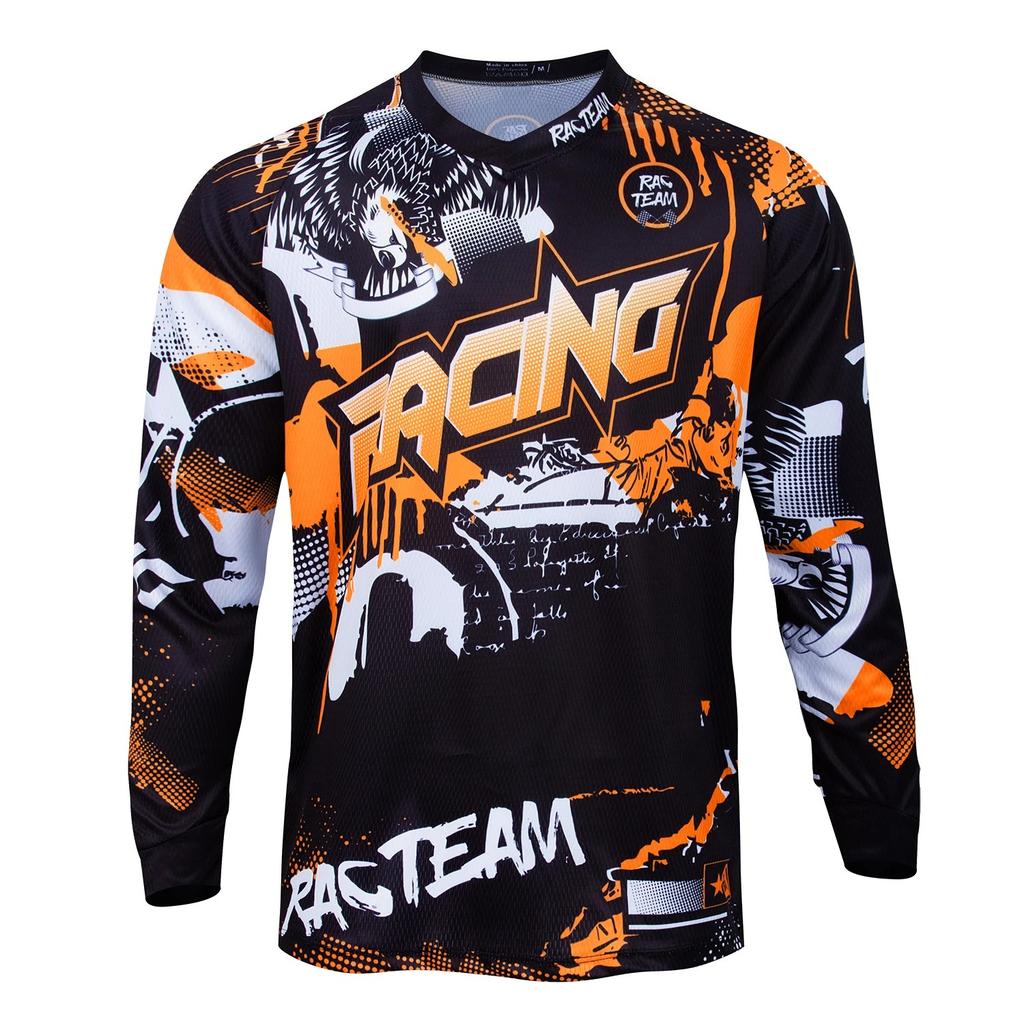 Spring and Autumn Round Neck 3D Printed Top Mountain Bike Jersey Fashionable Casual Sports Long Sleeved Men's T-shirts
