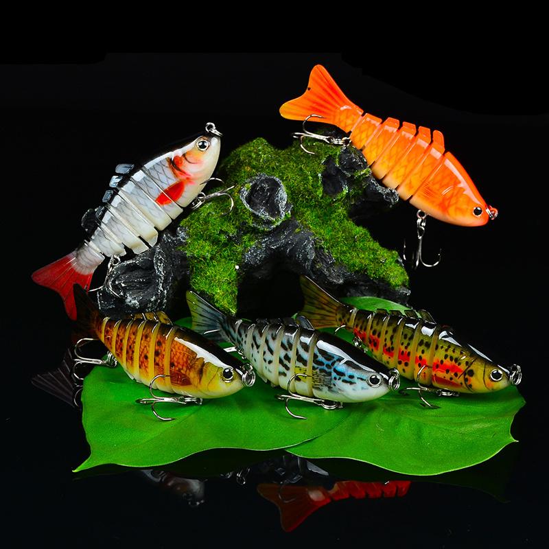 1 pezzo Esche da Pesca Multi-Snodate Swimbait Affondamento Lento Bioniche Artificiali Acqua Dolce Acqua Salata Trota Persico Accessori per la Pesca