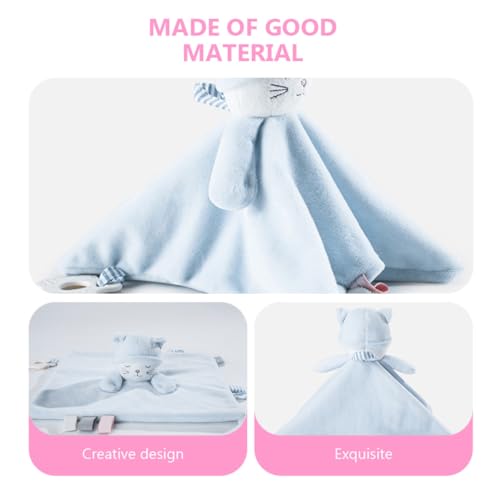 Baby Security Blanket with Plush Lovey, Soft Soothing Blanket with Pink Bunny, Non-Toxic Sleep Aid and Comfort Toy for Newborns and Infant Girls