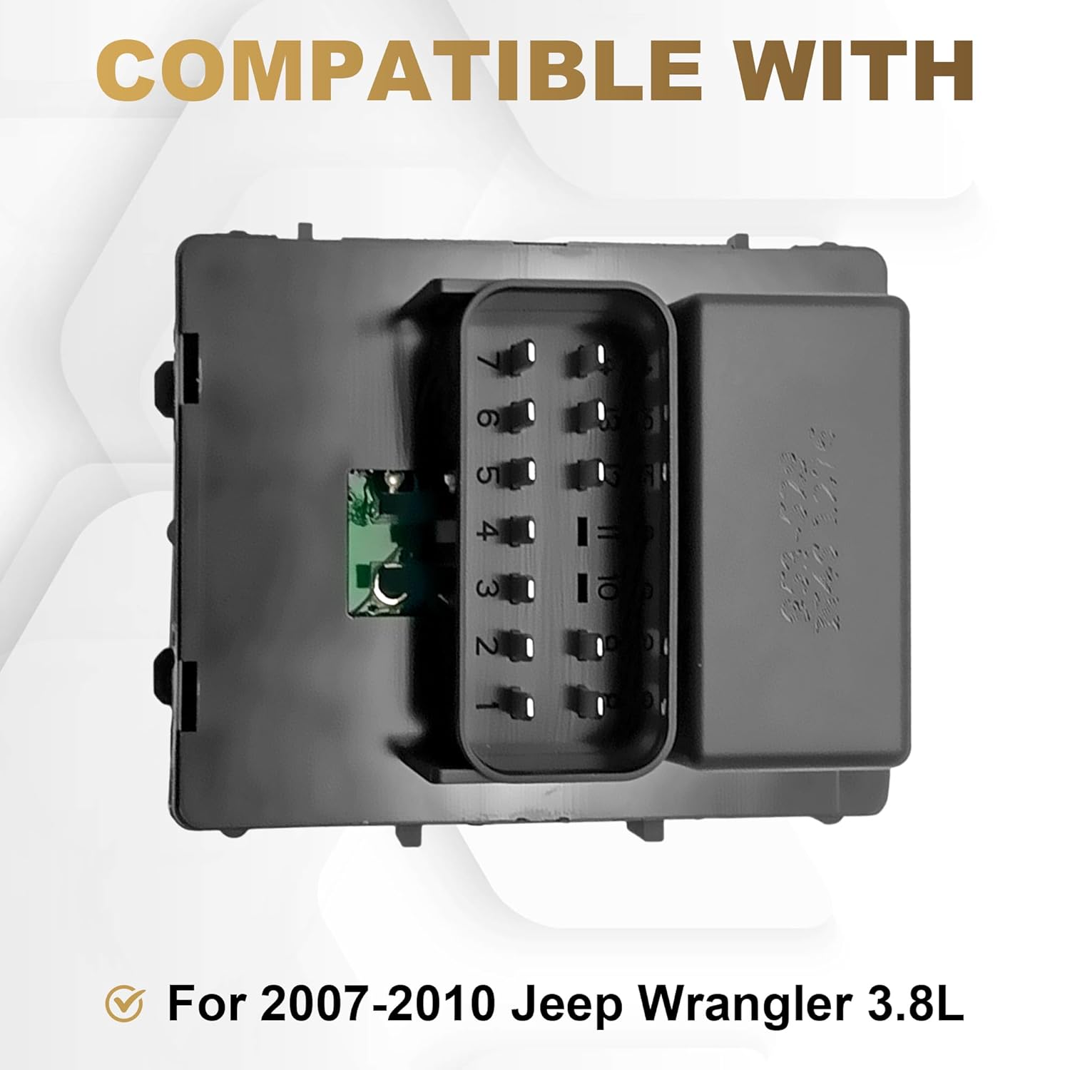 Partsflow 2 Door Window Switch Compatible with 2007 2008 2009 2010 Jeep Wrangler 3.8L 1S14299 DWS624 4602675AA