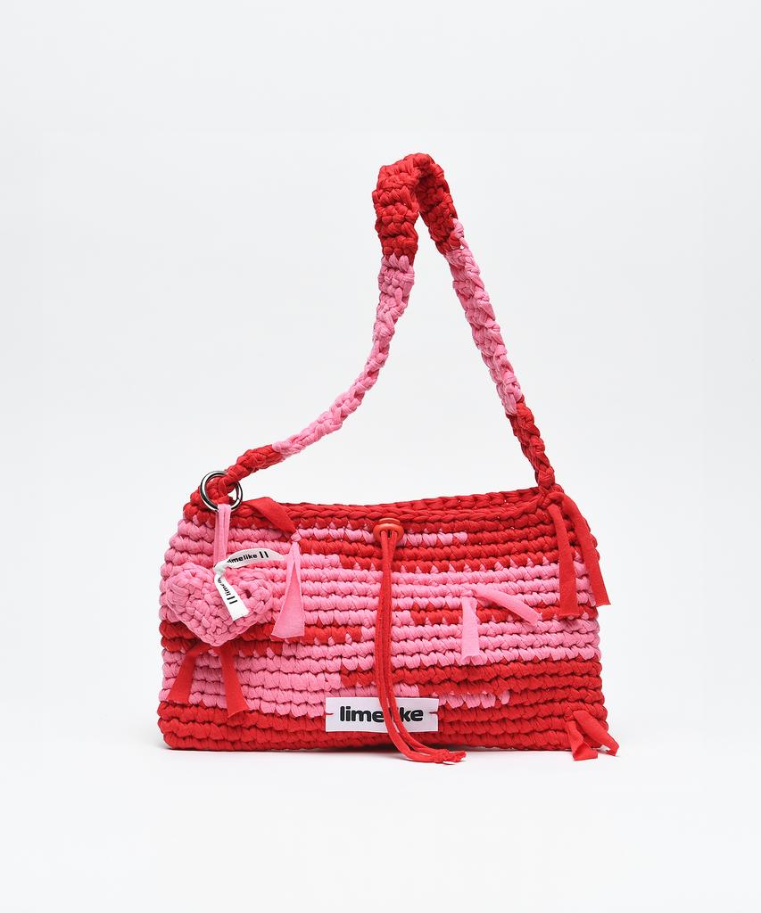 Limelike Becky Knit Bag_Red Pink